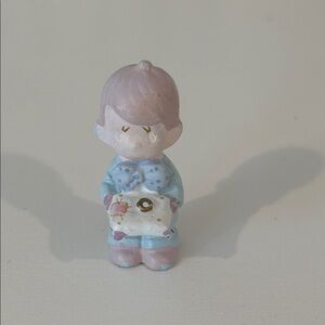 Vintage Precious Moments Birthday Train mini Figurine dated 1989 by Butcher